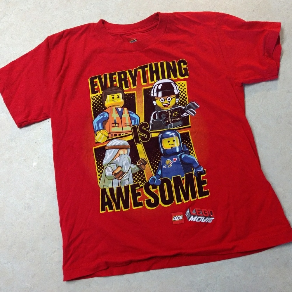 LEGO Movie EVERYTHING IS AWESOME Red T-shirt